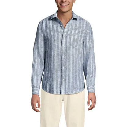 Men's Long Sleeve Linen Shirt