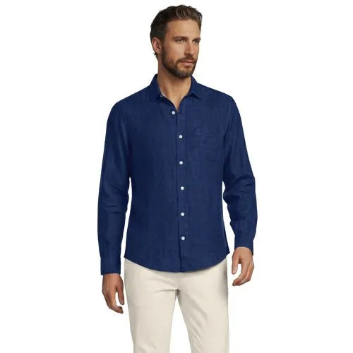 Men's Long Sleeve Linen Shirt
