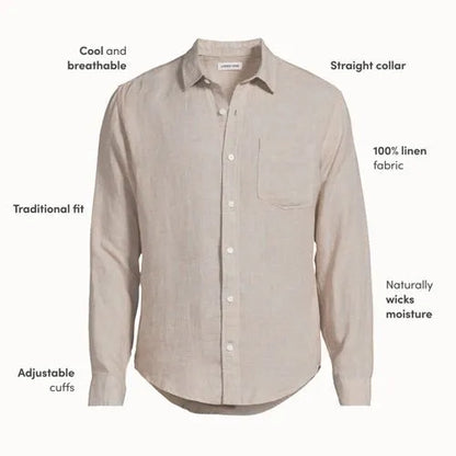 Men's Long Sleeve Linen Shirt