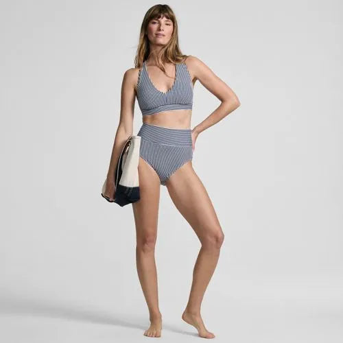 Women's V-neck Bikini and High Waisted Bottom Swimsuit Set