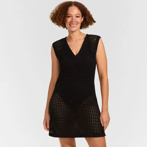 Women's Open Knit Cover-up Dress