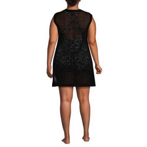 Women's Open Knit Cover-up Dress