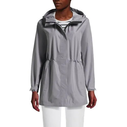 School Uniform Women's Waterproof Hooded Packable Rain Jacket