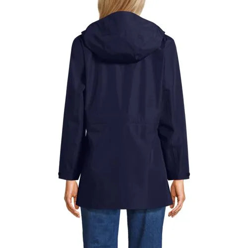 School Uniform Women's Waterproof Hooded Packable Rain Jacket