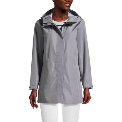 Women's Waterproof Hooded Packable Rain Jacket