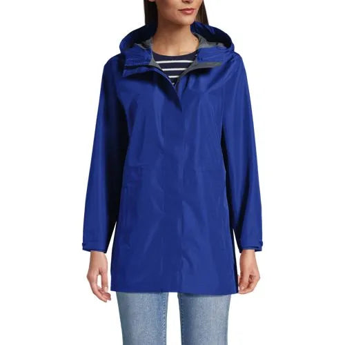 School Uniform Women's Waterproof Hooded Packable Rain Jacket