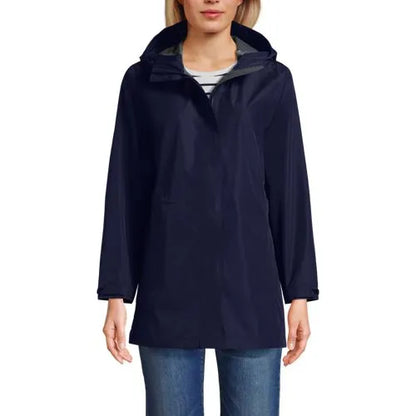 School Uniform Women's Waterproof Hooded Packable Rain Jacket