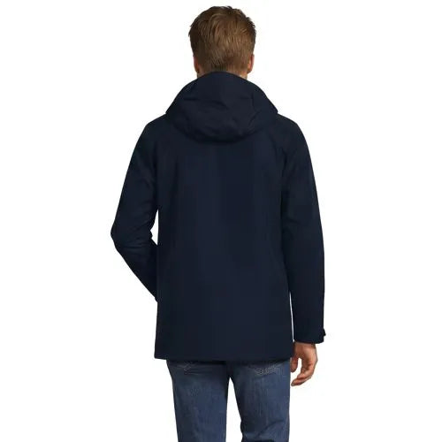 School Uniform Men's Waterproof Hooded Packable Rain Jacket
