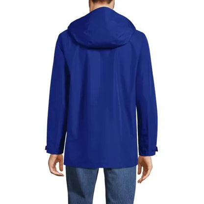 Men's Waterproof Hooded Packable Rain Jacket