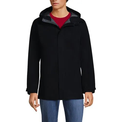 School Uniform Men's Waterproof Hooded Packable Rain Jacket