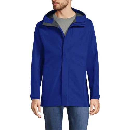 Men's Waterproof Hooded Packable Rain Jacket
