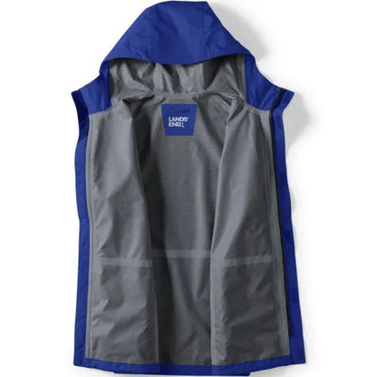 School Uniform Men's Waterproof Hooded Packable Rain Jacket