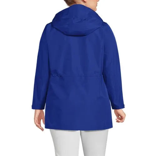 Women's Waterproof Hooded Packable Rain Jacket
