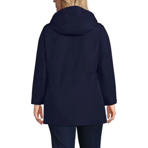 School Uniform Women's Waterproof Hooded Packable Rain Jacket