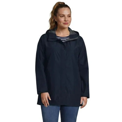 School Uniform Women's Waterproof Hooded Packable Rain Jacket