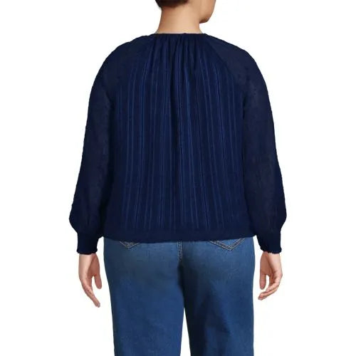 Women's Clip Dot Chiffon Blouse