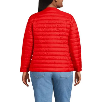 Women's Plus Size Wanderweight Collarless Packable Down Jacket
