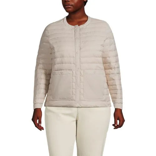 Women's Plus Size Wanderweight Collarless Packable Down Jacket