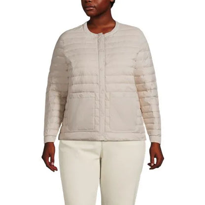 Women's Plus Size Wanderweight Collarless Packable Down Jacket