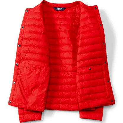 Women's Plus Size Wanderweight Collarless Packable Down Jacket