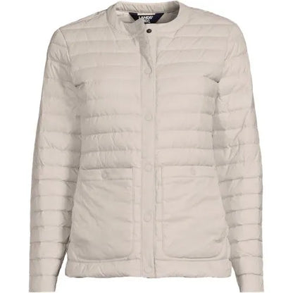 Women's Plus Size Wanderweight Collarless Packable Down Jacket