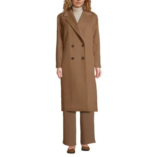 Women's Insulated Double Breasted Wool Coat