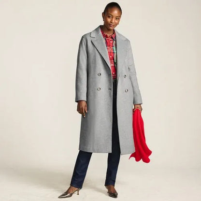 Women's Insulated Double Breasted Wool Coat