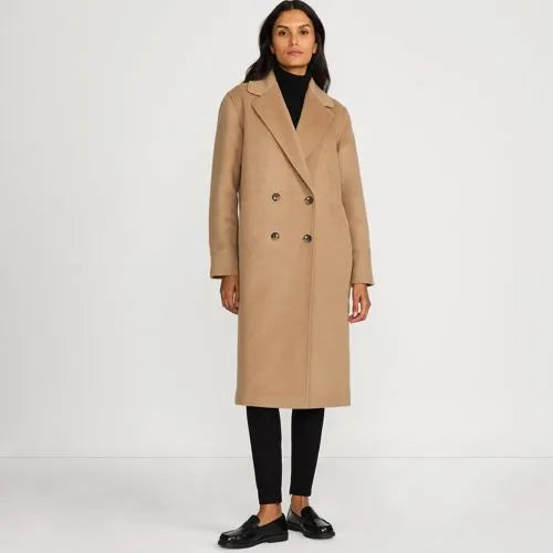 Women's Insulated Double Breasted Wool Coat