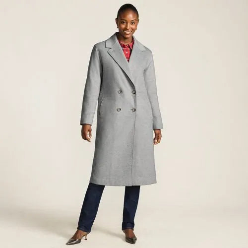 Women's Insulated Double Breasted Wool Coat