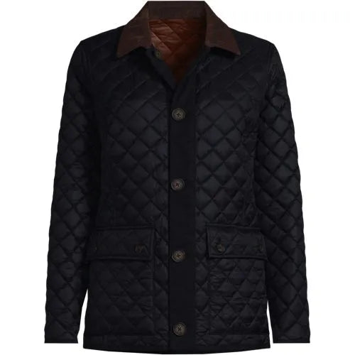 Women's Plus Size Reversible Barn Quilted Insulated Jacket