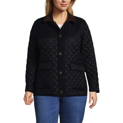 Women's Plus Size Reversible Barn Quilted Insulated Jacket