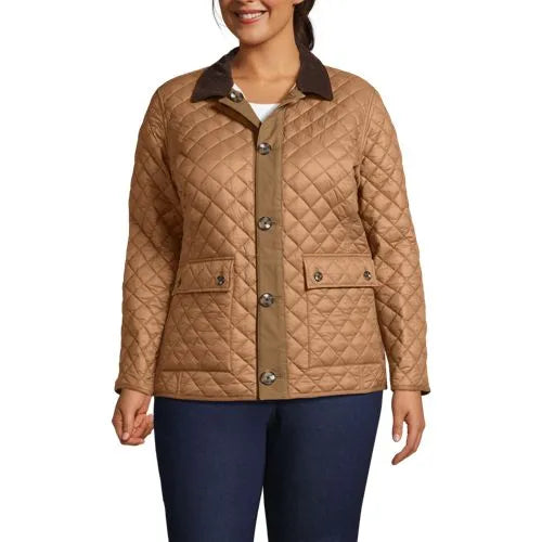Women's Plus Size Reversible Barn Quilted Insulated Jacket