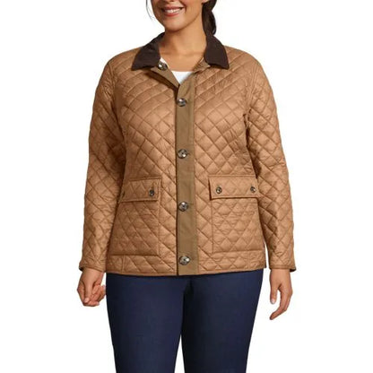 Women's Plus Size Reversible Barn Quilted Insulated Jacket
