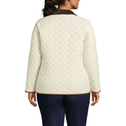 Women's Plus Size Reversible Barn Quilted Insulated Jacket