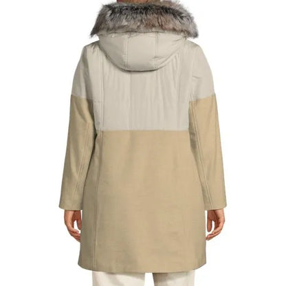 Women's Plus Size Wool Hybrid Coat
