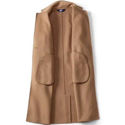 Women's Plus Size Wool Blend Top Coat