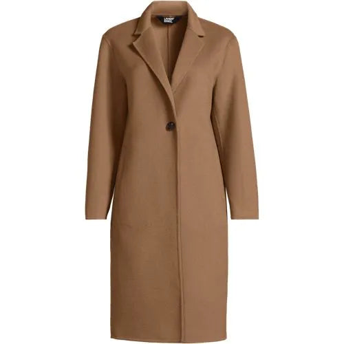 Women's Plus Size Wool Blend Top Coat