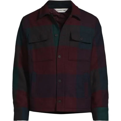 Men's Wool Blend Shirt Jacket