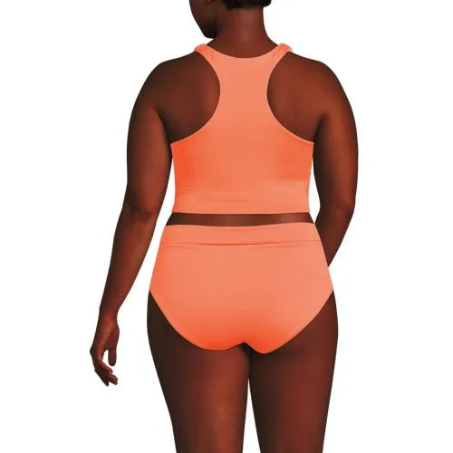 Women's High Neck Racerback Midkini Top