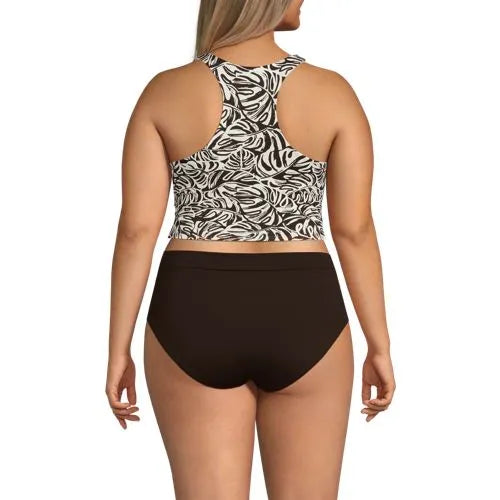 Women's High Neck Racerback Midkini Top