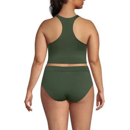 Women's High Neck Racerback Midkini Top