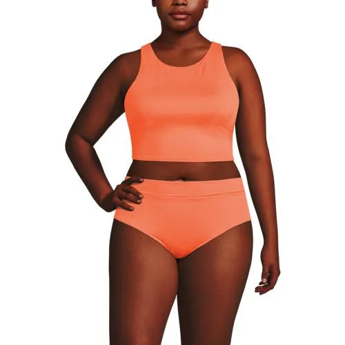 Women's High Neck Racerback Midkini Top