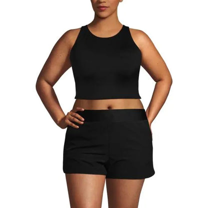 Women's High Neck Racerback Midkini Top