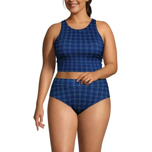 Women's High Neck Racerback Midkini Top