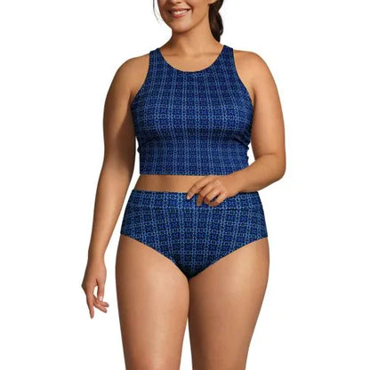 Women's High Neck Racerback Midkini Top