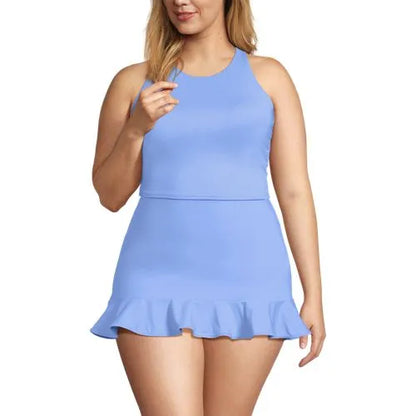 Women's High Neck Racerback Midkini Top