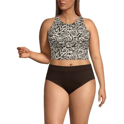 Women's High Neck Racerback Midkini Top