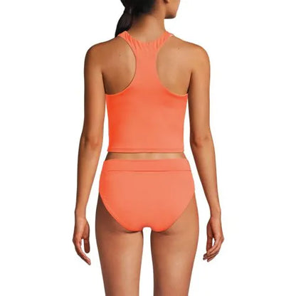 Women's High Neck Racerback Midkini Top