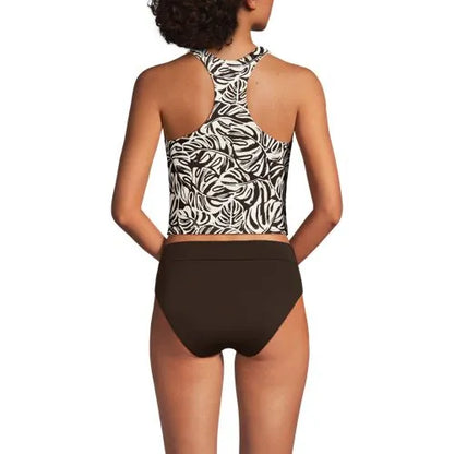 Women's High Neck Racerback Midkini Top