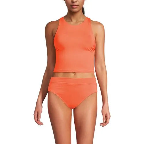 Women's High Neck Racerback Midkini Top